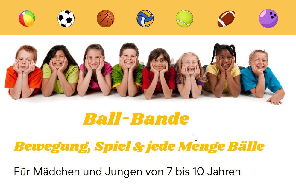 Ball-Bande: Neues Sportangebot für Kinder