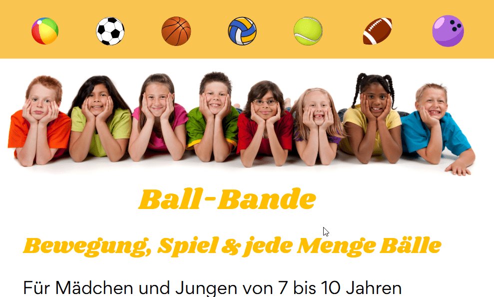 Ball-Bande: Neues Sportangebot für Kinder